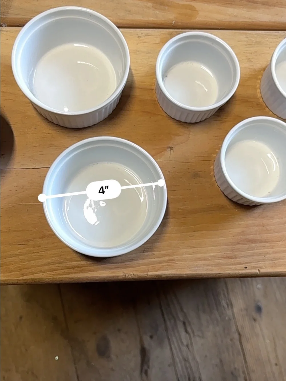 Vintage Pier 1 White Ceramic Ramekin Set of 6